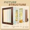 5x7 Vintage Picture Frame, Gold Finish with Real Glass Front, Photo Frames Elegant Design for Wall or Tabletop Display, Perfect for Home, Art, or Wedding Photos, Gift